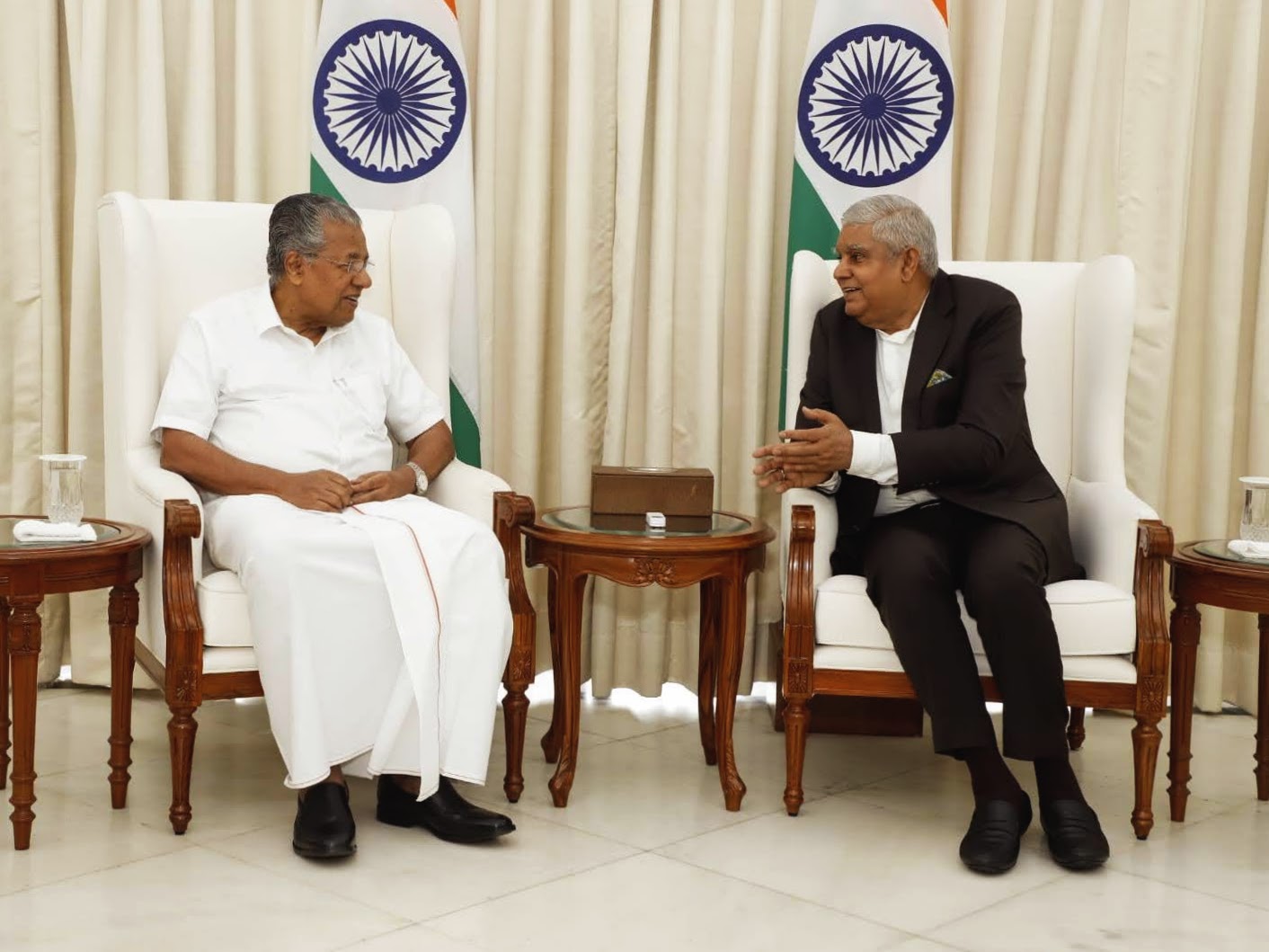 Kerala CM Pinarayi Vijayan meets Vice President Jagdeep Dhankhar
