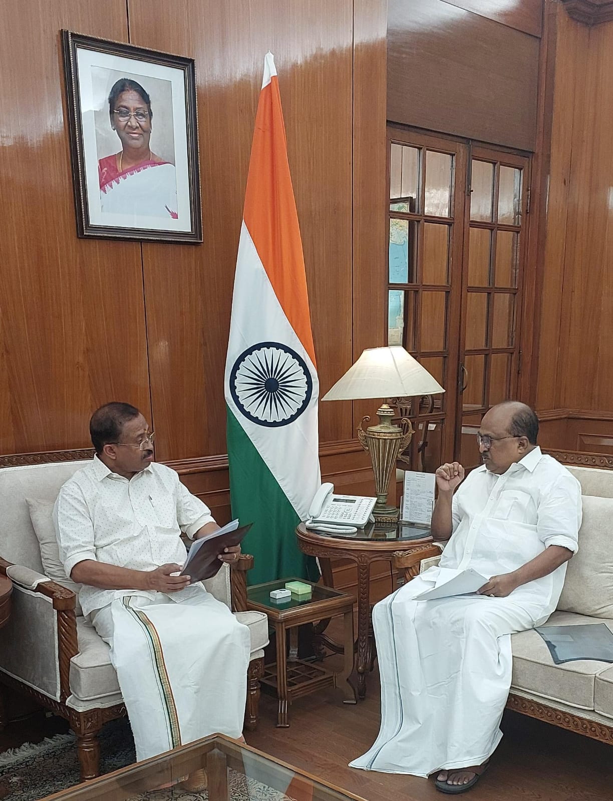 Spl Representative of Kerala in Delhi Prof. K V Thovas calls on  minister of State  for External Affairs